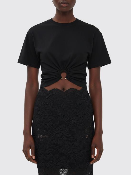 26SS 파코라반 반팔 티셔츠 23AJTO539CO0485 P001 Black