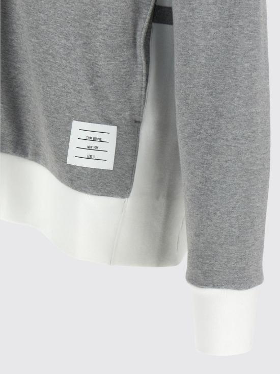 26SS 톰브라운 4바 저지 집업 후디 MJT517A03037 055 Grey - THOM BROWNE