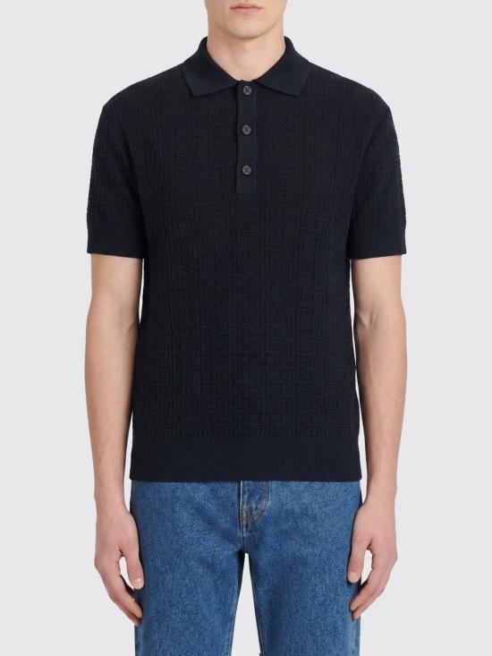 26SS 발망 폴로 티셔츠 GH1GB044KI03 6AJ Blue