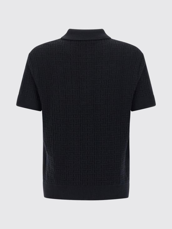 26SS 발망 폴로 티셔츠 GH1GB044KI03 6AJ Blue - BALMAIN