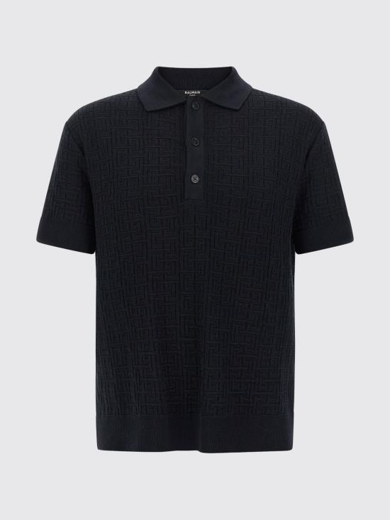 26SS 발망 폴로 티셔츠 GH1GB044KI03 6AJ Blue - BALMAIN