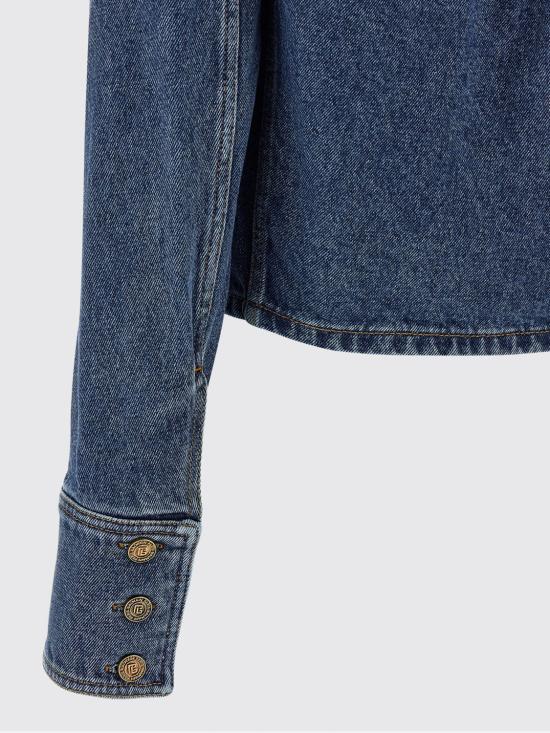 26SS 발망 데님 자켓 GF1TC215DG08 6EX Blue - BALMAIN
