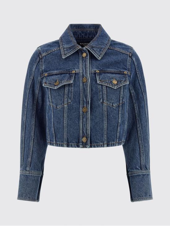 26SS 발망 데님 자켓 GF1TC215DG08 6EX Blue - BALMAIN