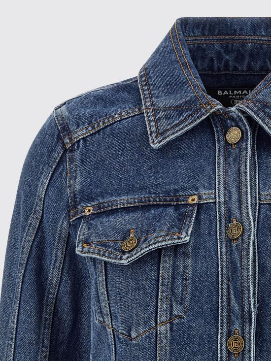 26SS 발망 데님 자켓 GF1TC215DG08 6EX Blue - BALMAIN