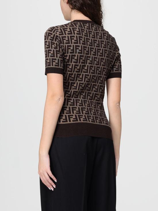 26SS 펜디 FF 코튼 스웨터 FZXC72ASJT F0GGE Brown - FENDI