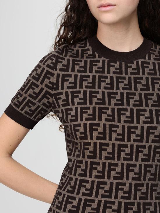 26SS 펜디 FF 코튼 스웨터 FZXC72ASJT F0GGE Brown - FENDI