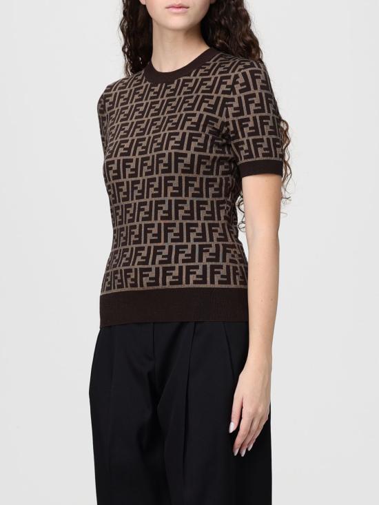 26SS 펜디 FF 코튼 스웨터 FZXC72ASJT F0GGE Brown - FENDI