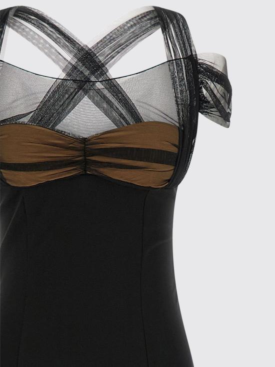 26SS 넨시 도자카 롱 원피스 NDDR3001002100 Black - NENSI DOJAKA