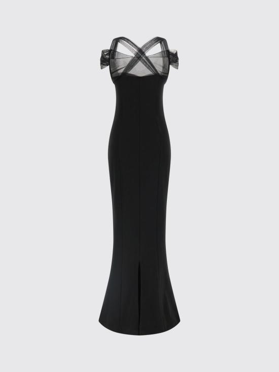 26SS 넨시 도자카 롱 원피스 NDDR3001002100 Black - NENSI DOJAKA