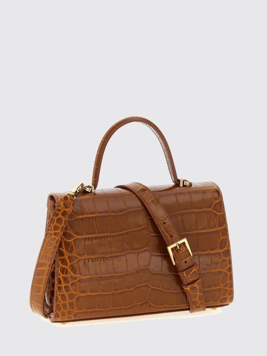 26SS 베르사체 메두사 95 크록 이펙트 탑 핸들 백 10138231A08724 1NF2V Brown - VERSACE