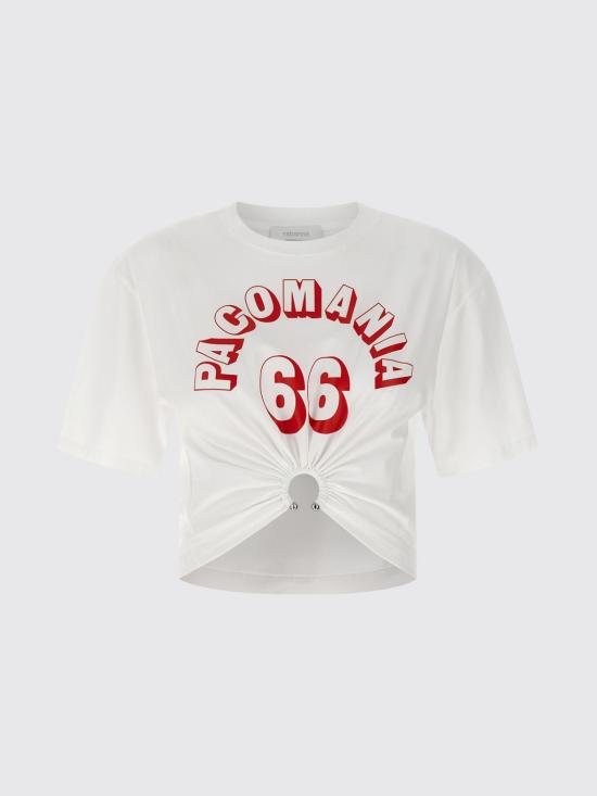 26SS 파코라반 반팔 티셔츠 26PJTE030CO0555 P100 White - PACO RABANNE