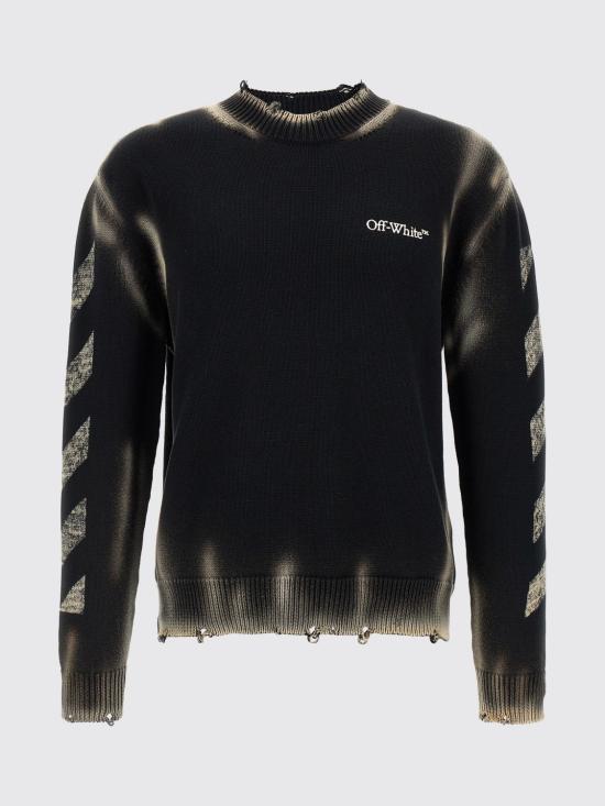 26SS 오프화이트 스웨터 OMHE20US26KNI003 0001 Black - OFF WHITE