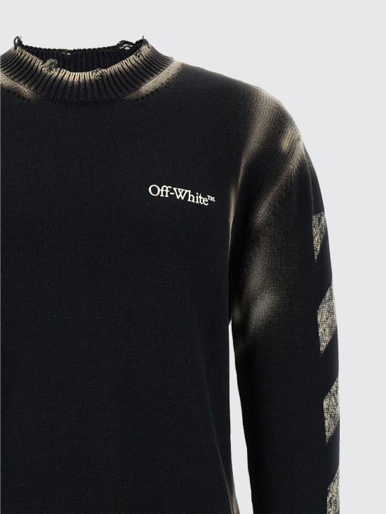 26SS 오프화이트 스웨터 OMHE20US26KNI003 0001 Black - OFF WHITE