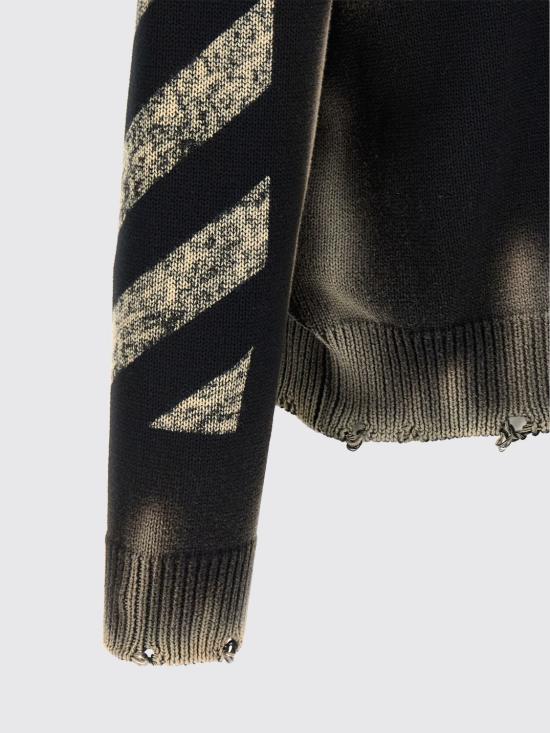 26SS 오프화이트 스웨터 OMHE20US26KNI003 0001 Black - OFF WHITE