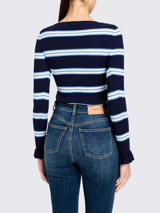 26SS 트윈셋 긴팔 티셔츠 261TP3241 13383 Blue - TWINSET