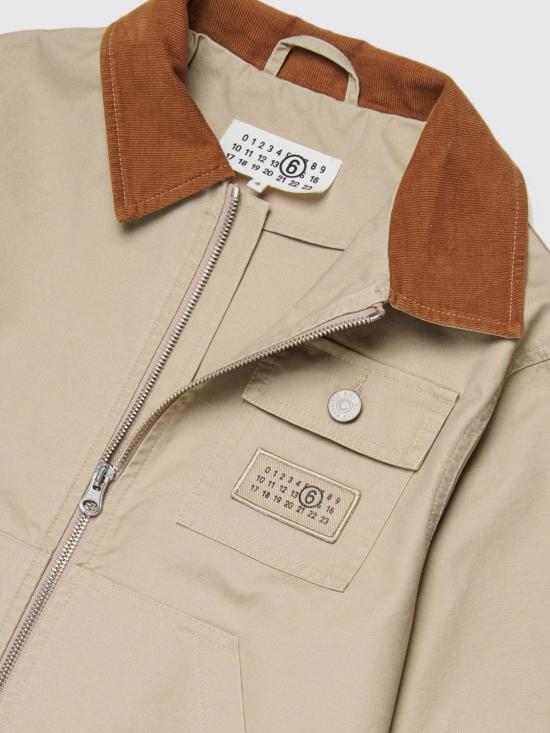 26SS [키즈] MM6 메종마르지엘라 캐주얼 자켓 M60930MM07DM6 709 Beige - MM6 MAISON MARGIELA