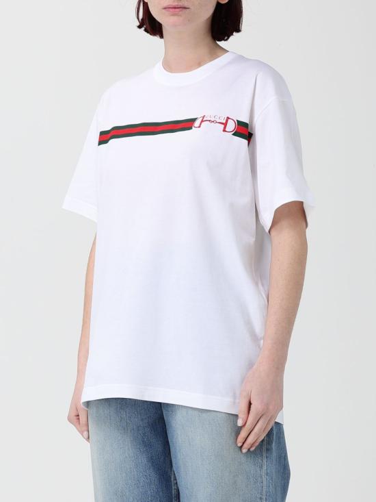 26SS 구찌 프린트 코튼 저지 티셔츠 837959XJHM5 9081 White - GUCCI