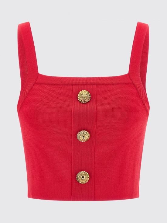 26SS 발망 민소매 티셔츠 GF1AA415KJ43 4PK Fuchsia - BALMAIN