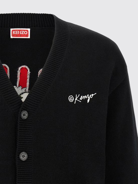 26SS 겐조 가디건 FG55CA7853LO 99J Black - KENZO