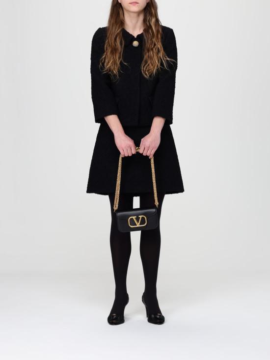 26SS 발렌티노 가라바니 미디 스커트 BRAEH09VM 0NO Black - VALENTINO GARAVANI