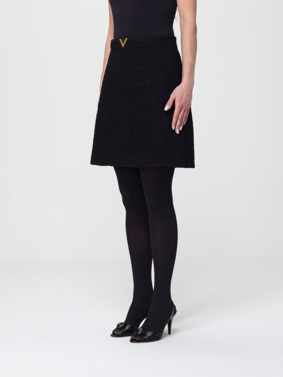 26SS 발렌티노 가라바니 미디 스커트 BRAEH09VM 0NO Black - VALENTINO GARAVANI