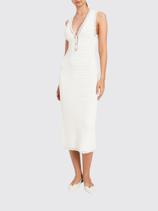 26SS 트윈셋 롱 원피스 261TP3073 07222 Yellow Cream - TWINSET