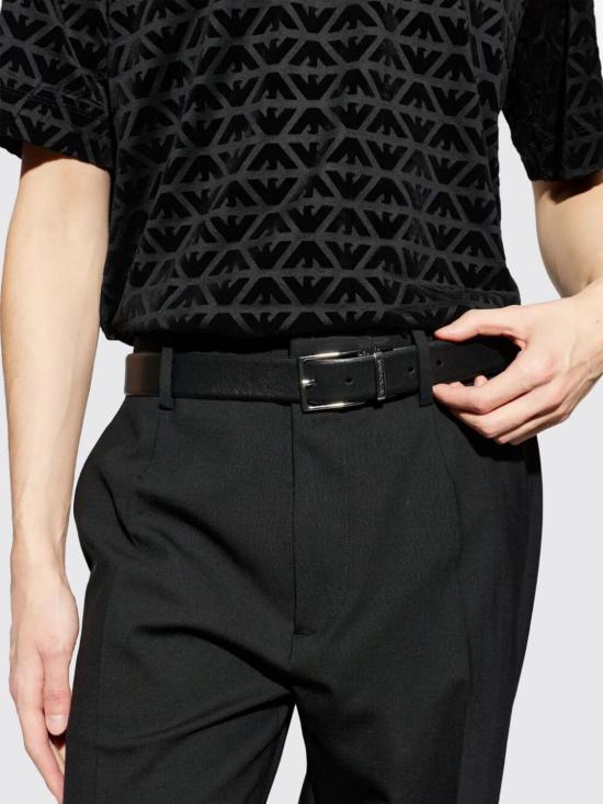26SS 엠포리오 아르마니 가죽 벨트 EM005540AF24909 MC173 Black - EMPORIO ARMANI