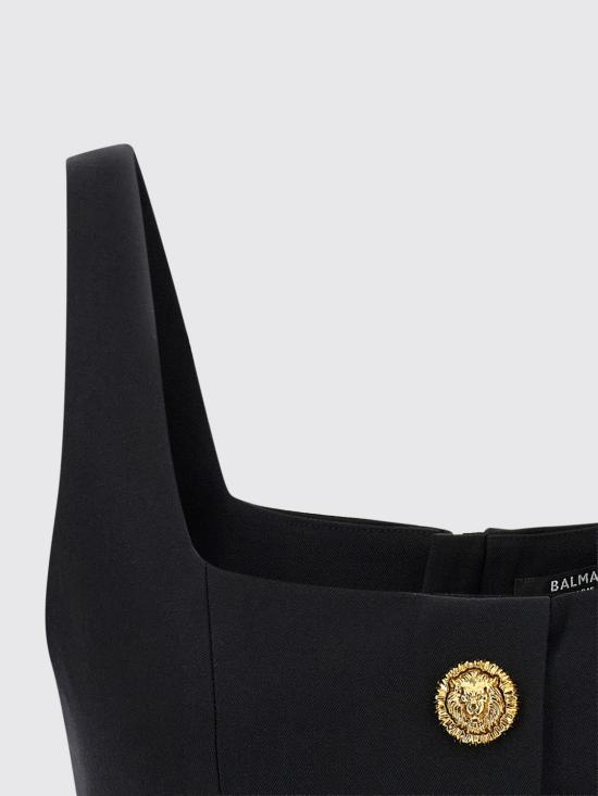 26SS 발망 민소매 티셔츠 GF1AB520WC09 0PA Black - BALMAIN