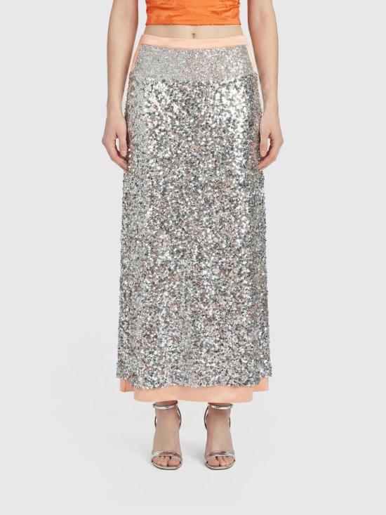 26SS 파코라반 롱 스커트 26PCJU127PO0415 M262 Silver