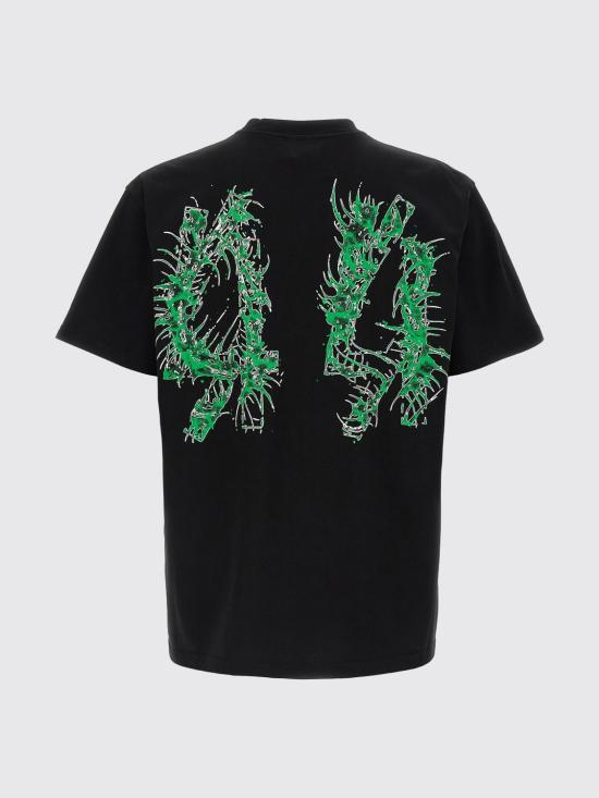 26SS 44레이블 반팔 티셔츠 B0030556FA706 P767 Black 1 - 44 LABEL