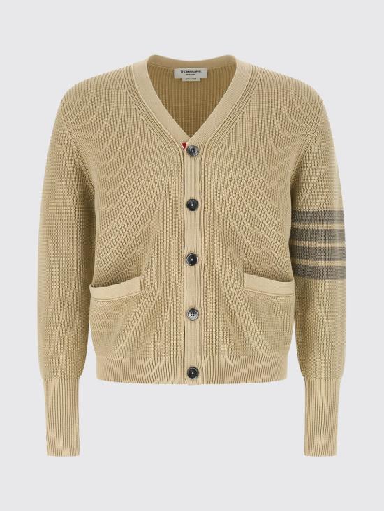 26SS 톰브라운 가먼트 다이드 4바 가디건 MKC635AY3065 260 Beige - THOM BROWNE