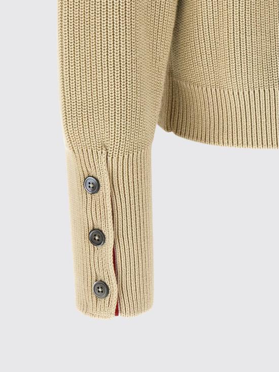 26SS 톰브라운 가먼트 다이드 4바 가디건 MKC635AY3065 260 Beige - THOM BROWNE