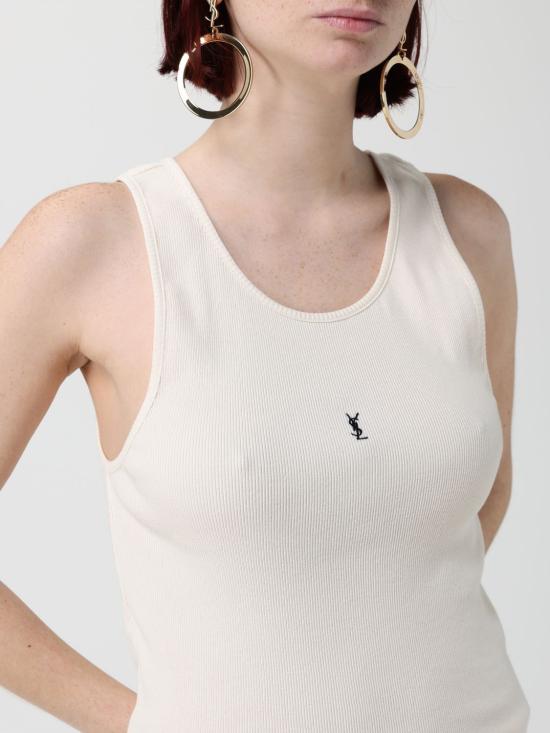 26SS 생로랑 민소매 티셔츠 823603Y37EC 9469 White - SAINT LAURENT