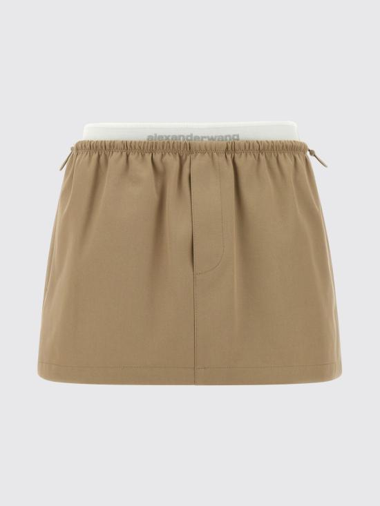 26SS 알렉산더 왕 미디 스커트 1WC1265382 240B Beige - ALEXANDER WANG