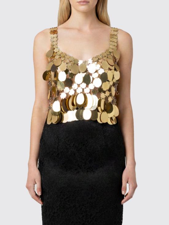 26SS 파코라반 민소매 티셔츠 26PITO223PS0129 P712 Gold