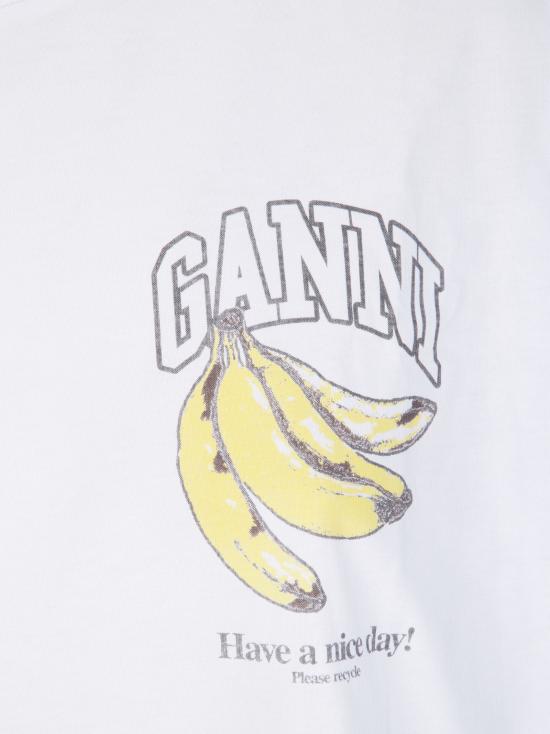 26SS 가니 롱슬리브 프루트 티셔츠 A1050059151 BRIGHT WHITE DOM - GANNI