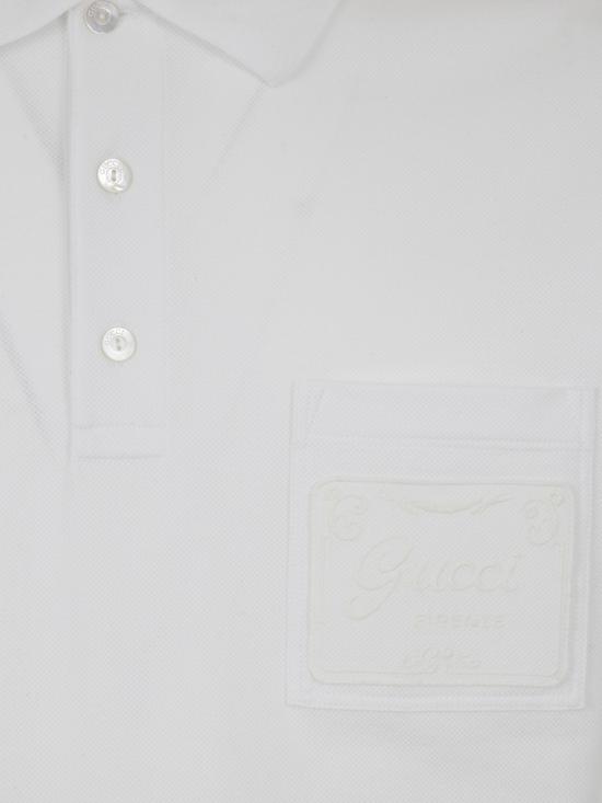 26SS 구찌 자수 코튼 피케 폴로 셔츠 854633XJHOH 9051 WHITE MIX - GUCCI