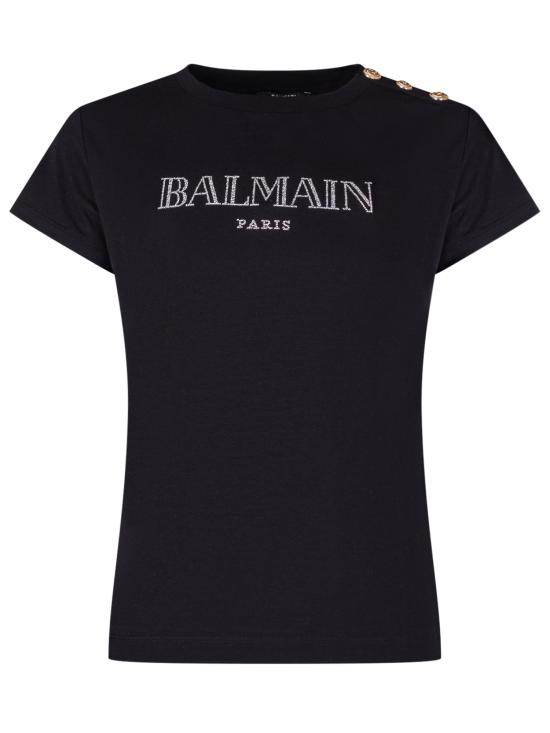 26SS [키즈] 발망 티셔츠 BY8A51Z3277 930 BLACK