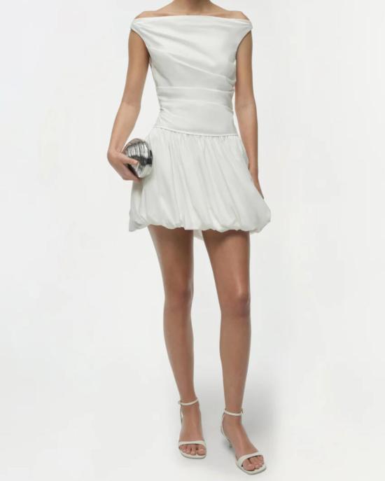  조나단 심카이 숏 원피스 살리나 코튼 버블 미니 드레스 화이트 - JONATHAN SIMKHAI