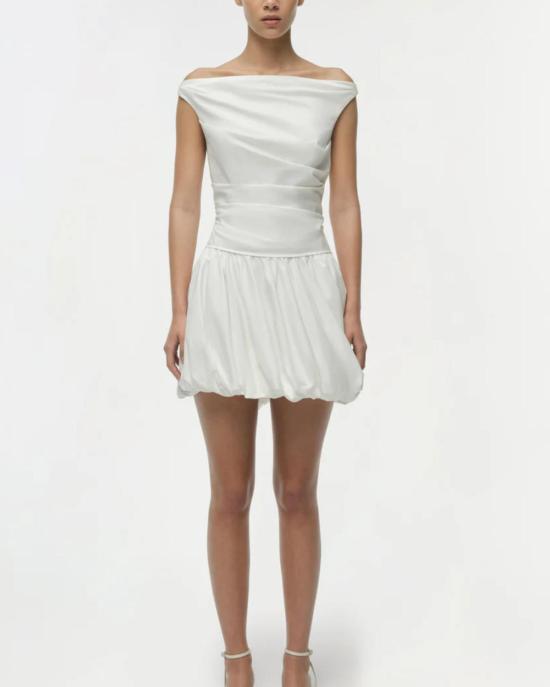  조나단 심카이 숏 원피스 살리나 코튼 버블 미니 드레스 화이트 - JONATHAN SIMKHAI