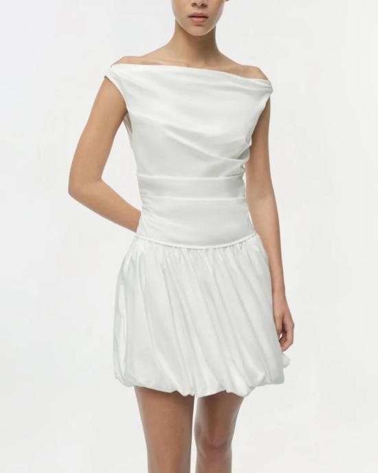  조나단 심카이 숏 원피스 살리나 코튼 버블 미니 드레스 화이트 - JONATHAN SIMKHAI