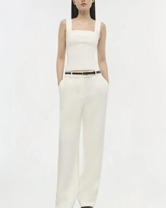  조나단 심카이 민소매 티셔츠 Jonathan Simkhai Madine 탱크 탑 화이트 - JONATHAN SIMKHAI