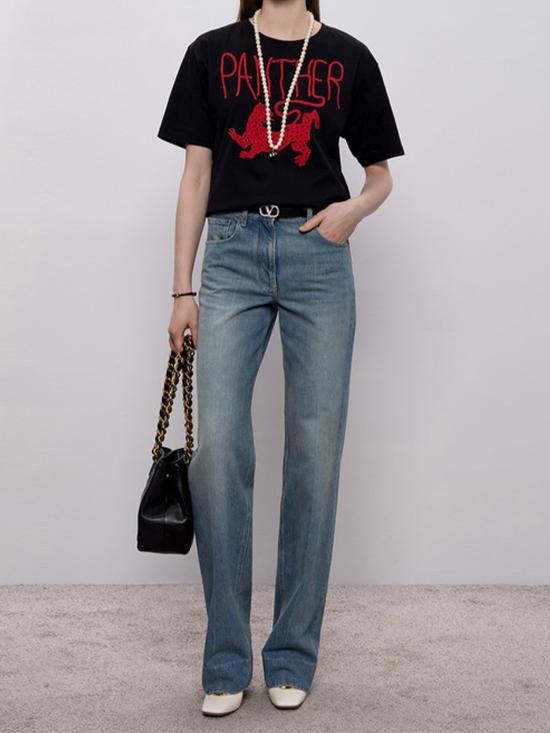 26SS 발렌티노 가라바니 반팔 티셔츠 8B3MG25WA55 0NR BLACK - VALENTINO GARAVANI