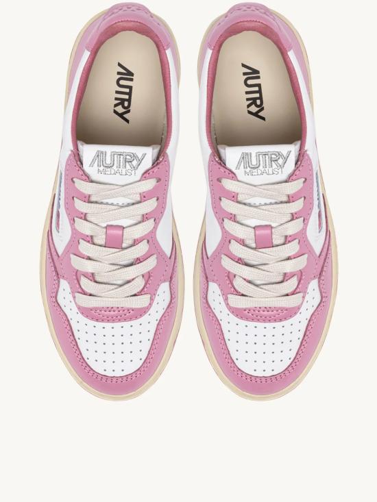 26SS 오트리 메달리스트 로우 스니커즈 AULWWB61 WHT PINK PURPLE - AUTRY