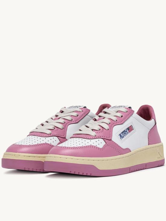 26SS 오트리 메달리스트 로우 스니커즈 AULWWB61 WHT PINK PURPLE - AUTRY