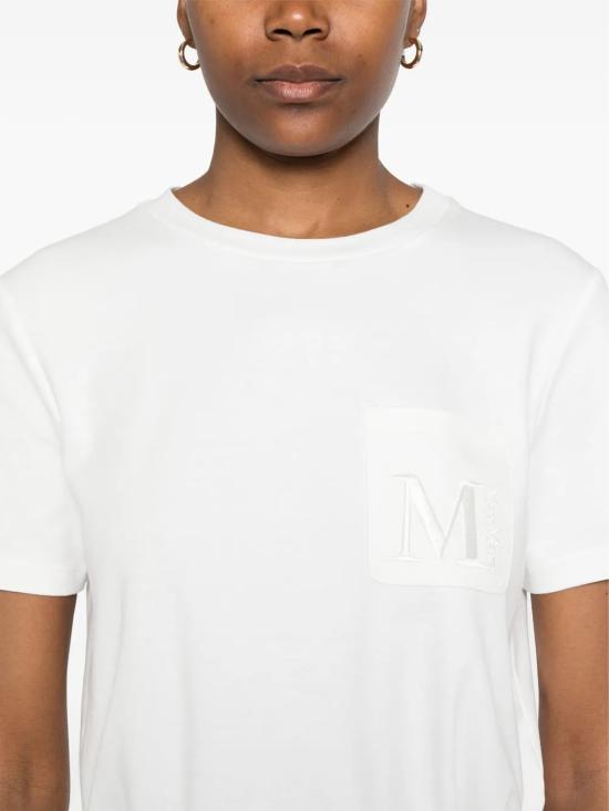 25FW 막스마라 반팔 티셔츠 2529976011600 001 WHITE - MAX MARA