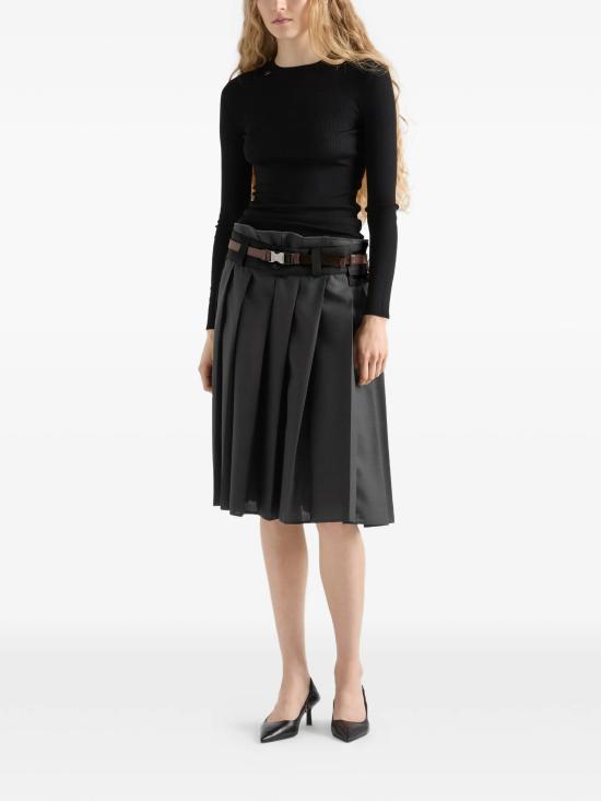 26SS 프라다 울 크루넥 스웨터 P24Z2C18PX F0002 BLACK - PRADA