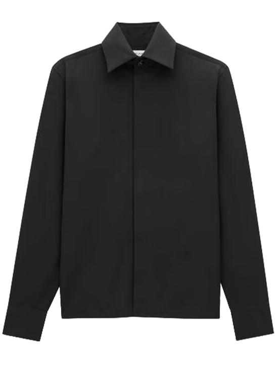 25FW 생로랑 긴팔 셔츠 793321Y1H48 1000 BLACK