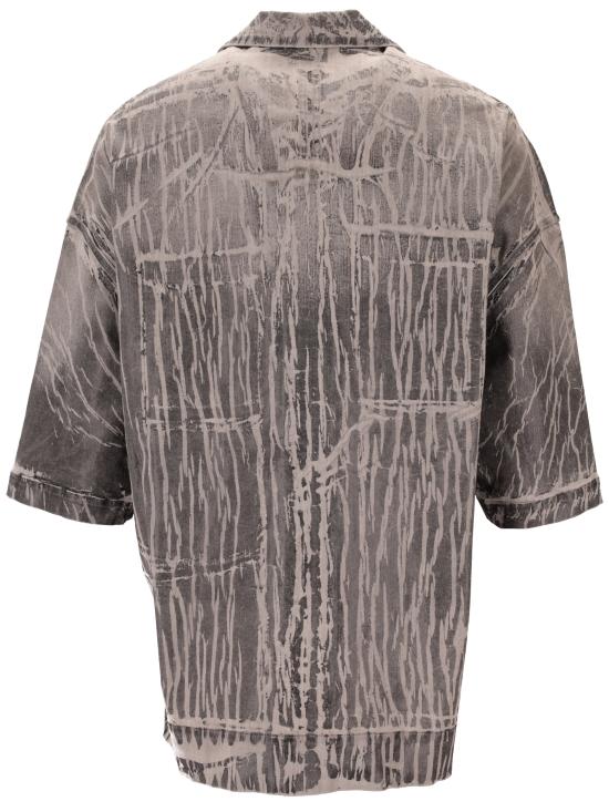 25FW 릭 오웬스 반팔 셔츠 DU02E7294SDWF 59 BLACK WASHED FOIL - RICK OWENS