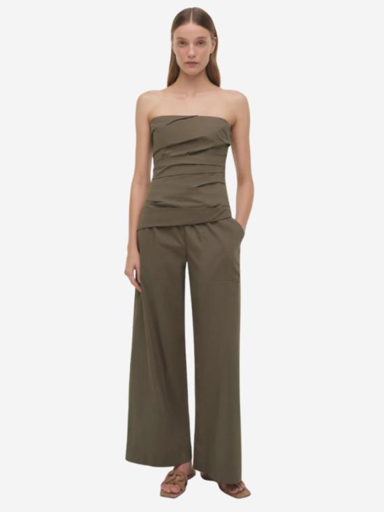  조나단 심카이 민소매 티셔츠 에머슨 루치드 뷔스티에 탑 펀 - JONATHAN SIMKHAI